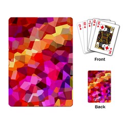 Geometric Fall Pattern Playing Card