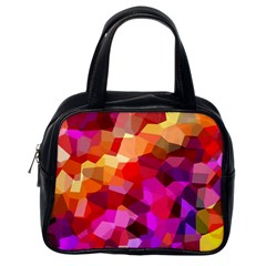 Geometric Fall Pattern Classic Handbags (one Side) by DanaeStudio