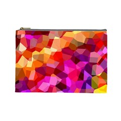 Geometric Fall Pattern Cosmetic Bag (large)  by DanaeStudio