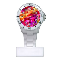 Geometric Fall Pattern Plastic Nurses Watch by DanaeStudio