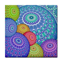 India Ornaments Mandala Balls Multicolored Tile Coasters by EDDArt