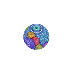 India Ornaments Mandala Balls Multicolored 1  Mini Magnets by EDDArt