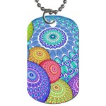 India Ornaments Mandala Balls Multicolored Dog Tag (One Side) Front