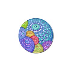 India Ornaments Mandala Balls Multicolored Golf Ball Marker by EDDArt