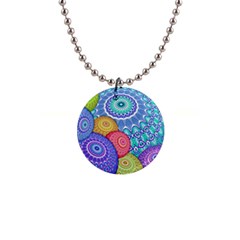 India Ornaments Mandala Balls Multicolored Button Necklaces