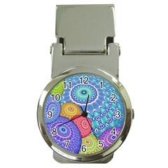 India Ornaments Mandala Balls Multicolored Money Clip Watches