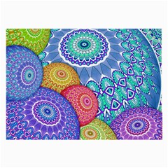 India Ornaments Mandala Balls Multicolored Large Glasses Cloth