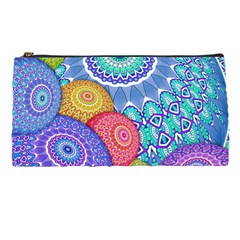 India Ornaments Mandala Balls Multicolored Pencil Cases by EDDArt