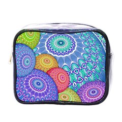 India Ornaments Mandala Balls Multicolored Mini Toiletries Bags by EDDArt