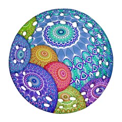 India Ornaments Mandala Balls Multicolored Ornament (round Filigree)  by EDDArt