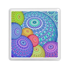 India Ornaments Mandala Balls Multicolored Memory Card Reader (square)  by EDDArt