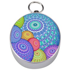 India Ornaments Mandala Balls Multicolored Silver Compasses by EDDArt