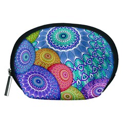 India Ornaments Mandala Balls Multicolored Accessory Pouches (medium)  by EDDArt