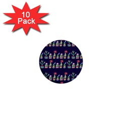 Cute Cactus Blossom 1  Mini Buttons (10 Pack)  by DanaeStudio