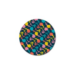 Colorful Floral Pattern Golf Ball Marker by DanaeStudio