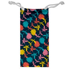 Colorful Floral Pattern Jewelry Bags by DanaeStudio