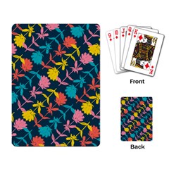 Colorful Floral Pattern Playing Card