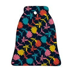 Colorful Floral Pattern Bell Ornament (2 Sides)