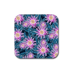 Whimsical Garden Rubber Coaster (square)  by DanaeStudio