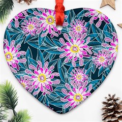 Whimsical Garden Heart Ornament (2 Sides)