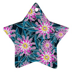 Whimsical Garden Star Ornament (two Sides) 