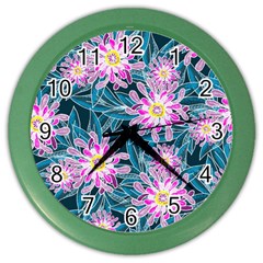 Whimsical Garden Color Wall Clocks