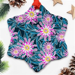 Whimsical Garden Snowflake Ornament (2-side)