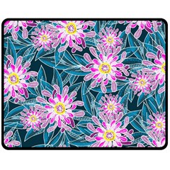 Whimsical Garden Double Sided Fleece Blanket (medium)  by DanaeStudio