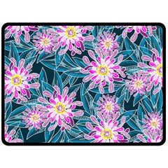 Whimsical Garden Double Sided Fleece Blanket (large)  by DanaeStudio