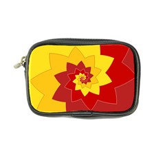 Flower Blossom Spiral Design  Red Yellow Coin Purse by designworld65