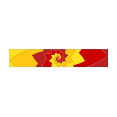 Flower Blossom Spiral Design  Red Yellow Flano Scarf (mini)