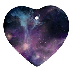 Blue Galaxy  Ornament (heart) 