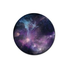 Blue Galaxy  Rubber Coaster (round)  by DanaeStudio