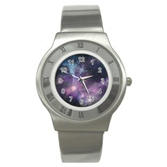 Blue Galaxy  Stainless Steel Watch by DanaeStudio