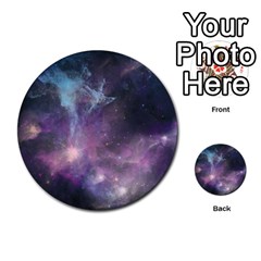 Blue Galaxy  Multi-purpose Cards (round)  by DanaeStudio