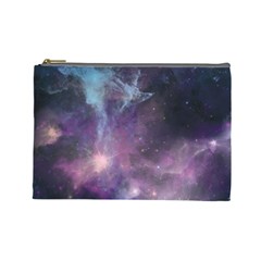 Blue Galaxy  Cosmetic Bag (large)  by DanaeStudio