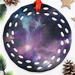 Blue Galaxy  Round Filigree Ornament (2side)