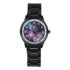 Blue Galaxy  Stainless Steel Round Watch by DanaeStudio