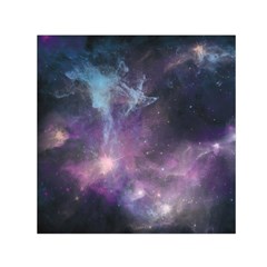 Blue Galaxy  Small Satin Scarf (square)  by DanaeStudio