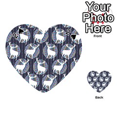 Geometric Deer Retro Pattern Playing Cards 54 (heart) 