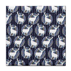 Geometric Deer Retro Pattern Face Towel