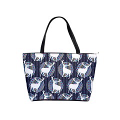 Geometric Deer Retro Pattern Shoulder Handbags by DanaeStudio