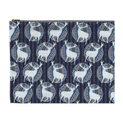 Geometric Deer Retro Pattern Cosmetic Bag (xl) by DanaeStudio