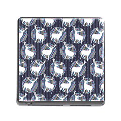 Geometric Deer Retro Pattern Memory Card Reader (square) by DanaeStudio