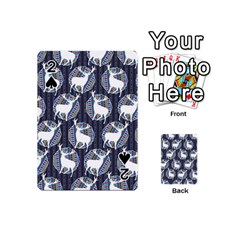 Geometric Deer Retro Pattern Playing Cards 54 (mini) 