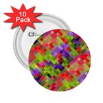 Colorful Mosaic 2.25  Buttons (10 pack)  Front