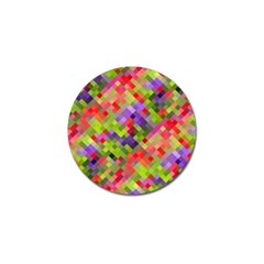 Colorful Mosaic Golf Ball Marker by DanaeStudio