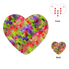 Colorful Mosaic Playing Cards (heart) 