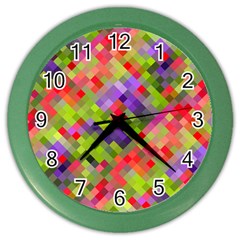 Colorful Mosaic Color Wall Clocks by DanaeStudio