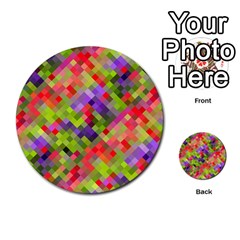 Colorful Mosaic Multi-purpose Cards (round)  by DanaeStudio